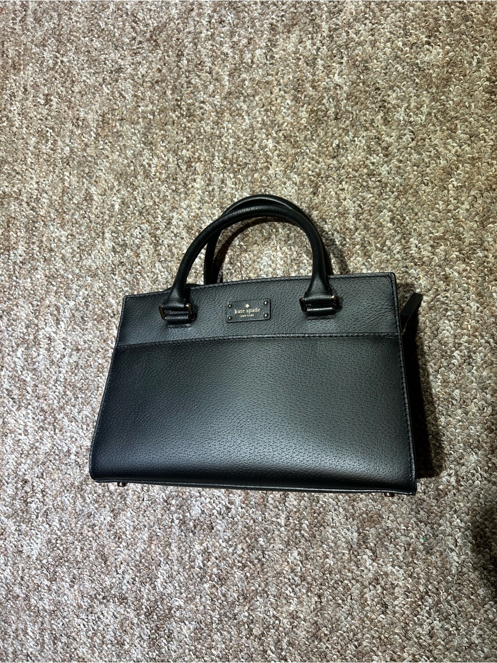 kate spade Black Pebbled Leather Top-Handle Satchel